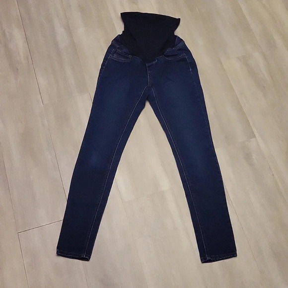 Jessica Simpson Maternity Over The‎ Belly Dark Wash Straight Leg Jeans Size XS - Picture 1 of 10